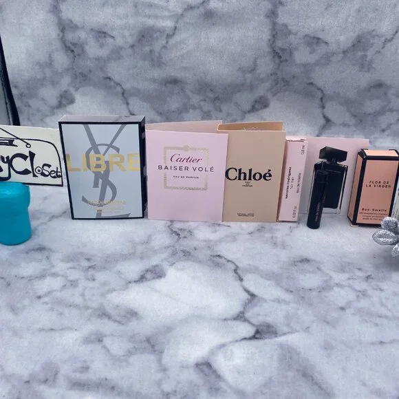 Lot of 5 Yves Saint Laurent,Cartier,Chloe,Narciso,BoySmells,Libre,Baiser-5pc-NEW - Picture 2 of 11